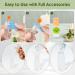 Bohoray 24Pcs Roll On Glass Bottles for Essential Oils - 10ml with Stainless Steel Rollers & 3 Lid Styles | Perfect for Perfume & Massage - Buy Online on GoSupps.com