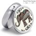 Bohemian Elephant Round Pill Box - Decorative 3 Compartment Portable Pill Organizer | International Shipping - Buy Online on GoSupps.com
