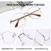 Shop Kaeoisfu Big Metal Reading Glasses for Men & Women | Blue Light Blocking Anti-Fatigue 1.5 Dioptries - Buy Online on GoSupps.com