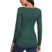Love2Mi Maternity Nursing Shirt | Short Sleeve V-Neck Breastfeeding T-Shirt | Pregnancy Top | Dark Green - Buy Online on GoSupps.com