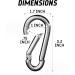 Carabiner Clip 5 Pack - Heavy Duty Snap Hooks for Keys - Small and Large Carabiner Hooks - Multipurpose Tool 3.2 Inch - Buy Online on GoSupps.com