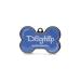 DogTap Solid digital dog brand bone with NFC chip and QR code for contact details and profile PVC metal waterproof robust 41.6 x 28.5 x 4.6 mm blue
