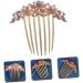 Gogogmee Opal Comb Styling Hair Clips Wedding Hair Accessories for Brides Floral Hair Clips Wedding Hair Clip Tooth Comb Hair Comb for Women Combs for Women Hair Styling Purple Alloy - Buy Online on GoSupps.com
