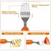 Lehoo Castle Toddler Cutlery Set - 6 PCS Kids Cutlery with Dinosaur Design - Children's Forks, Knives, Spoons - Toddler Knife and Fork Set in Orange - Buy Online on GoSupps.com