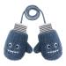 JIAHG Children's Winter Knit Gloves with String Baby Toddlers Hand-Warming Mittens Cute Cartoon Fox kids Gloves Outdoor Warm Mitts Insulated Cold Weather Gloves for 1-3 Years Boys and Girls Shark-blue