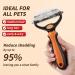 Vigime 2-Page Undercoat Rake | Dog & Cat Brush for Easy Hair Removal | Safe Mat & Matter Remover (Orange) - Buy Online on GoSupps.com