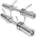 STOZM 2 in Olympic Dumbbell Handles/Dumbbell Weight Lifting Bars Rotating Sleeves & Collars and Ergonomic Max Grips 5.3 in x 2.75 in Outer Dia S. Chrome