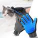 SSRIVER Pet Grooming Glove Hair Remover Brush Gentle Deshedding Efficient Pet Mitt Pet Massage Gloves Dog Cat Horse Long Short Fur Pair - Right and Left Hand Blue One Size Fits All