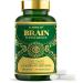 Brain Supplements for Memory and Focus 120 Caps Cognitive Support for Adults Nootropic for Recall Clarity & Mental Energy with NAC CDP-Choline B12 Ginkgo Bacopa & Rhodiola Caffeine-Free