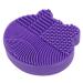 2 1 Makeup Brush Cleaning Pad Portable Hair Brush 2 in 1 Silica Gel Carpet Purple