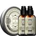 Lather & Wood Aftershave Balm (2 Pack) plus Shaving Soap - Sandalwood