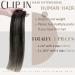 Runature Remy Clip-In Hair Extensions - 35cm Balayage Black Gray 50g 3 Pcs Real Human Hair #1B/Silver/1B - Buy Online on GoSupps.com