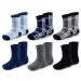 Moon Tree Baby Non Slip Winter Socks Boys With Grips Warm Socks Girls Thick Towelling Socks 6 Pairs 0-12 Months Tartan Mix 5239