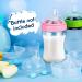 Variable Flow Silicone Baby Bottle Nipples - Set of 4 | Wide-Neck Design, Fits 7cm Diameter Bottles | Ideal for Babies Over 6 Months | Duckbill Cross Shape - Buy Online on GoSupps.com
