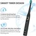 Dnsly Electric Toothbrush for Adults - 5 Modes Sonic Cleaning, Rechargeable with 2-Min Timer, 8 Brush Heads, Travel Case - Black - Buy Online on GoSupps.com