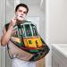 Lisbon Tram Pattern Beard Bib Apron for Men | Beard Hair Catcher & Shaving Cape Cloth | Black Beard Trimming Tool - Buy Online on GoSupps.com