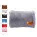 Electric hot water bottle with soft plush lining 500W Useful as a hand warmer and foot warmer Ideal for reducing muscle back and abdominal pain (gray)