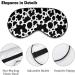 White Milk Cow Print Sleep Mask for Women | Adjustable Eye Shades & Elastic Strap - Buy Online on GoSupps.com