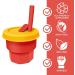 Farship Lifestyle Kids Cup with Straw and Lid - Reusable 12oz Silicone Mug for Teens - Spill-proof, Shatter-proof, BPA Free - Dishwasher Safe Tumbler for Children - Orange & Red 11oz - Buy Online on GoSupps.com