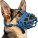 Muzzle for dogs silicone basket muzzle for small medium-sized and large dogs suitable for German shepherd (6 (snout 14 -16 ") blue) 6 (snout 14 -16 ")