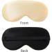 2-Pack Natural Silk Eye Mask Set with Adjustable Straps - Black and Champagne | SHJINJU Sleep Eye Mask Shade for Puffy Eyes - Buy Online on GoSupps.com