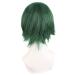 MapofBeauty Men's Forest Green Cosplay Costume Short Straight Wig | Dark Green Hairpiece for Anime & Halloween - Buy Online on GoSupps.com