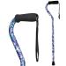 DMI Walking Cane and Walking Stick for Men and Women, Lightweight and Adjustable, FSA HSA Eligible, Supports up to 250 lbs with Ergonomic Soft Foam Offset Hand Grip and Wrist Strap, Purple Flower Purple Flowers