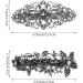 DonLeeving 2 Pcs Vintage Silver Leafy Barrette Antique Filigree Flower Crystal Barrette Metal Retro French Hair Clips For Women Girl - Buy Online on GoSupps.com