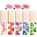 Gireatick 5Pcs Color Changing Moisturizing Lip Oil Set, Crystal Jelly Fruit-Flavored Lip Oil Lip Gloss for Lip Care