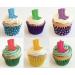 6 Fun & Vibrant Edible Sugar Wellies: Mixed Colours