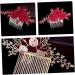 Mikinona Rose Hair Comb Bridal Hair Side Comb Wedding Hair Side Comb Bride Hair Side Comb Wedding Hair Comb Bridesmaid Hair Comb Hair Jewelry Comb Hair Decoration Hair Fork Red Zinc Alloy - Buy Online on GoSupps.com
