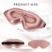 FlyCoco 99% Light Blocking Eye Sleep Mask - 3D Contoured Design for Ultimate Comfort | Adjustable Straps | Ideal for Sleeping Travel & Naps - For Women & Men (Rose - Buy Online on GoSupps.com