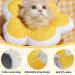 Soft Flower Cat Recovery Collar - Adjustable Anti-Bite Cone for Cat & Kitten - Breathable Waterproof E-Collar - Yellow - Buy Online on GoSupps.com