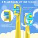Seago Electric Toothbrush Heads for Kids - Replacement Heads for SG2303/SG958 - 4 Yellow Pieces - Buy Online on GoSupps.com