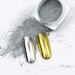 Metallic Chrome Powder Set - Gold & Silver Mirror Glitter Nail Pigment with Sponge Applicators - Buy Online on GoSupps.com