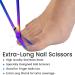 Long Handled Toenail Clippers for Thick Nails 7.5" Angled Tip Long Handled Nail Scissors for Toenails Heavy Duty Long Handled Toenail Scissors for Thick Nails Podiatry Tools for Elderly Back Pain - Buy Online on GoSupps.com
