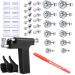 Self Ear Piercing Gun Kit with 12Pairs of CZ Ear Stud Piercing Tools with Multi-Purpose Ear Gun for Salon and Home Use