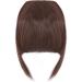 Dark Auburn Clip In Bangs Hair Extensions - Front Full Neat Bangs Fringe for Women - Buy Online on GoSupps.com