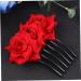 MAGICLULU 1pc Rose Hair Comb Rose Flower Comb Floral Comb Floral Hair Comb Rose Hair Accessories - Buy Online on GoSupps.com