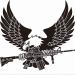 Dopetattoo Six sheets Temporary Tattoos for Men and Women Usa Bald Eagle Holding America Assault Rifle in Claws for Men Temporary tattoo for Women Neck Arm Chest for Woman
