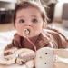 Kowlone Koala Bear Silicone Dummy Clip | Binky Holder Set for Teething Baby | 1-Piece Design | Pink/Grey/Blue - Buy Online on GoSupps.com