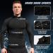 Men's Long Sleeve Compression Shirts 2pcs Set - Black/White Medium | Athletic Workout Tops for Gym, Sports Baselayers - Buy Online on GoSupps.com