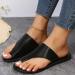 Women's Orthopedic Bunion Flip Flops - Black, Size 8 | Hallux Valgus Foot Correction Sandals for Summer Outdoor Travel - Buy Online on GoSupps.com