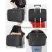 Relavel Extra Large Makeup Bag - Professional Artist Kit Train Case with Shoulder Straps, Dividers, and Waterproof Leather - Black - Buy Online on GoSupps.com