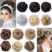 Real Fashion Hair Extensions Hairpiece Hair Rubber Scrunchie Scrunchy Updos VOLUMINOUS Curly Messy Bun Natural Brown