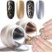 U-Shinein 2 Color Metallic Painting Gel  Golden Silver Painted Gel Nail Polish 3D Metal Painting Gel Drawing Nail Gel Glossy Soak Off UV/LED DIY Nail Art Manicure