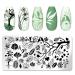 Nature Theme Nail Stamping Plates Set - 6pcs Leaf, Flower, Snake Images | Christmas Nail Art Kit - Nature-02 | 4.72 x 2.36 Inches - Buy Online on GoSupps.com