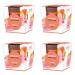 Pajoma fragrance candle 4er set peach - in satin glass |4x 120g of wax weight burning time: 25 hours in a noble gift packaging |Premium quality peach 4