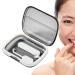 Halter holder case prosthesis case with tools for removing braces small retainer etui retainer container case for cleaning invisible denture sustainable teksome transparent black