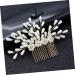 Ipetboom Bridal Headpiece Barrettes for Women Pearls Flower Hair Pearl Hair Comb Hair Combs for Women Hair Claw Clips for Women Bridal Hair Clip Tiara Bridesmaid Wedding Hair Accessories - Buy Online on GoSupps.com